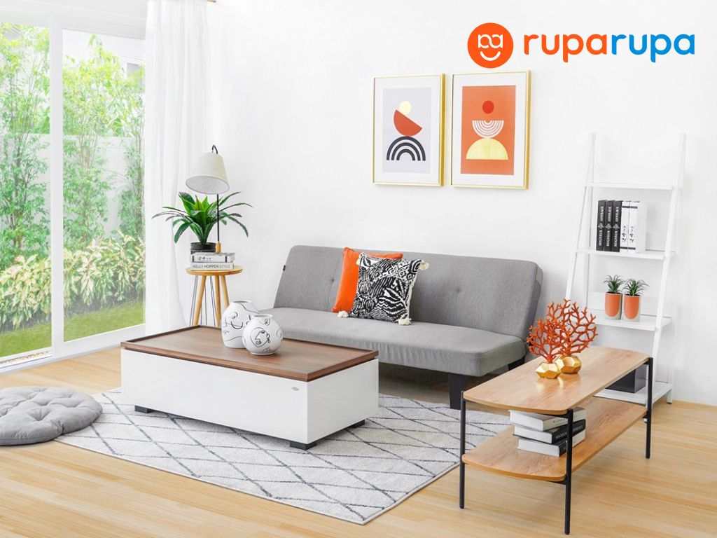 ruang tamu penuh warna