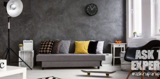 dinding ruma warna hitam