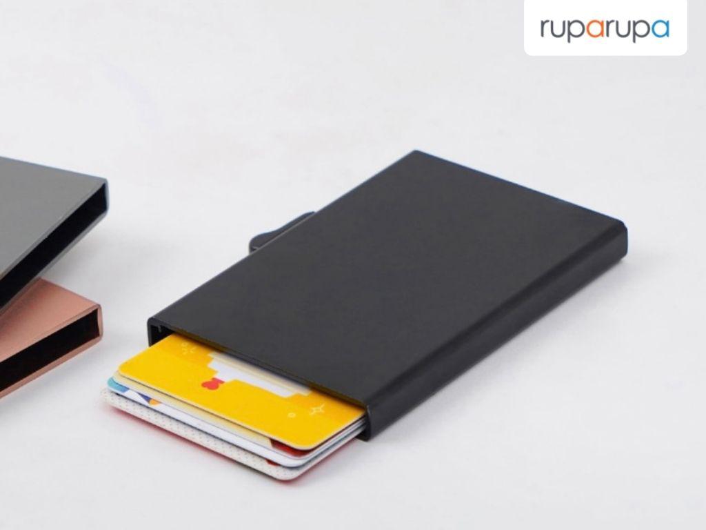 barang konser wajib dibawa Ataru Dompet Kartu Rfid Slider - Hitam