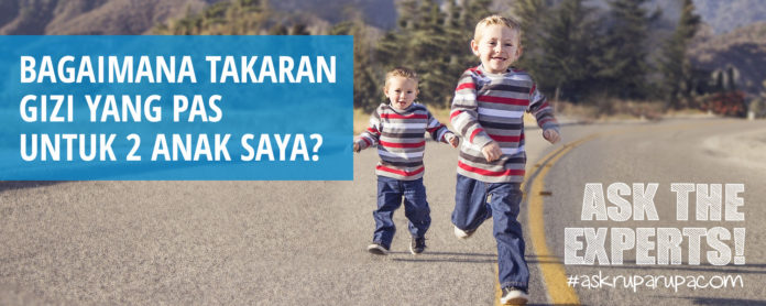 Takaran pas untuk gizi anak