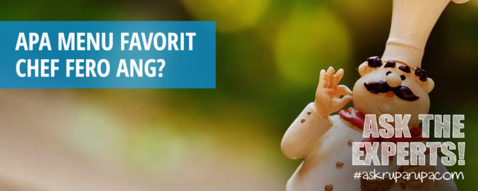 Menu favorit chef fero