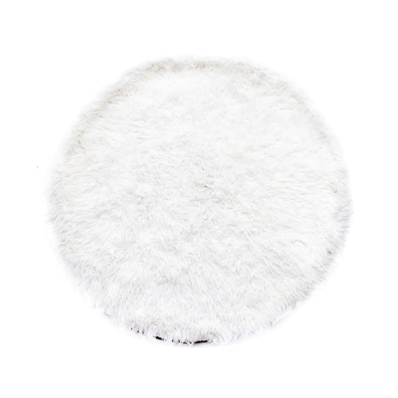 Glerry Home Decor Karpet Bulu Round - Putih