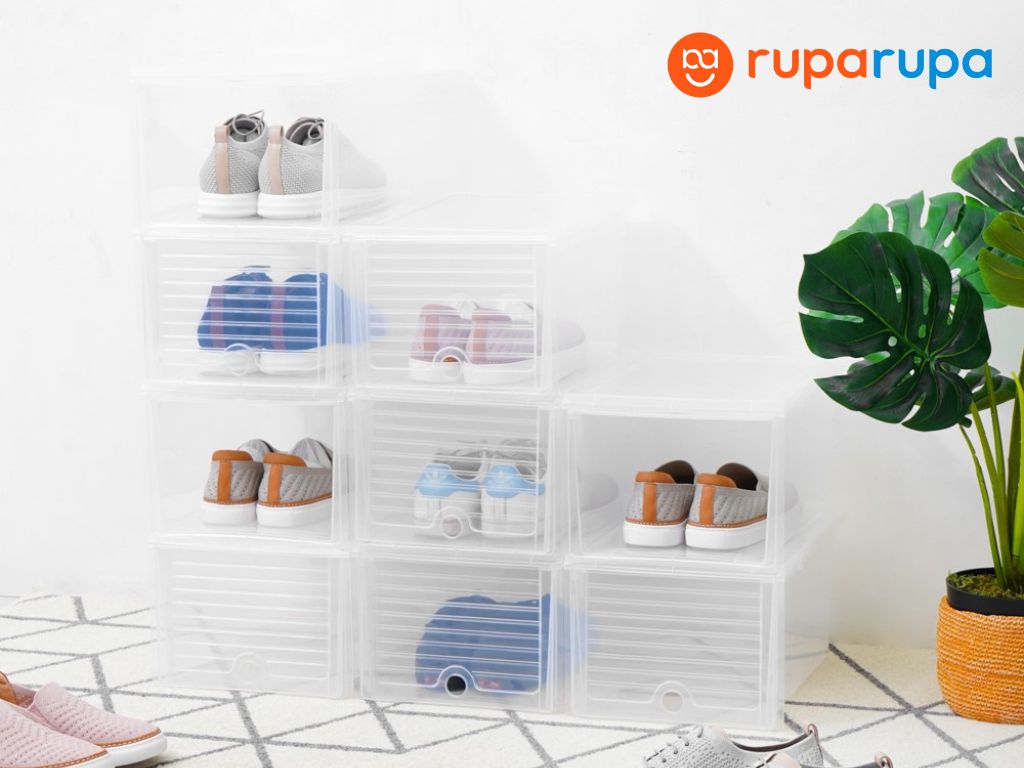 kotak sepatu trasnparan