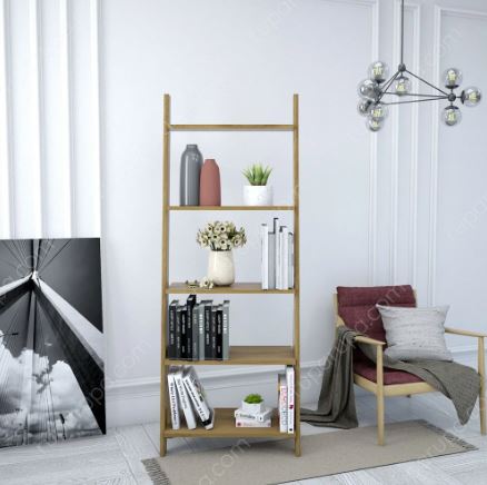 Rak buku unik berbentuk tangga