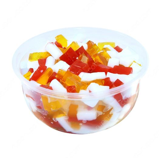 topping rainbow jelly