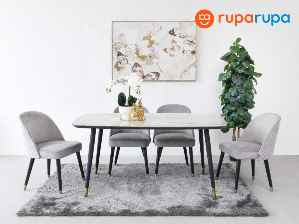 Evie Meja Makan - Abu-abu