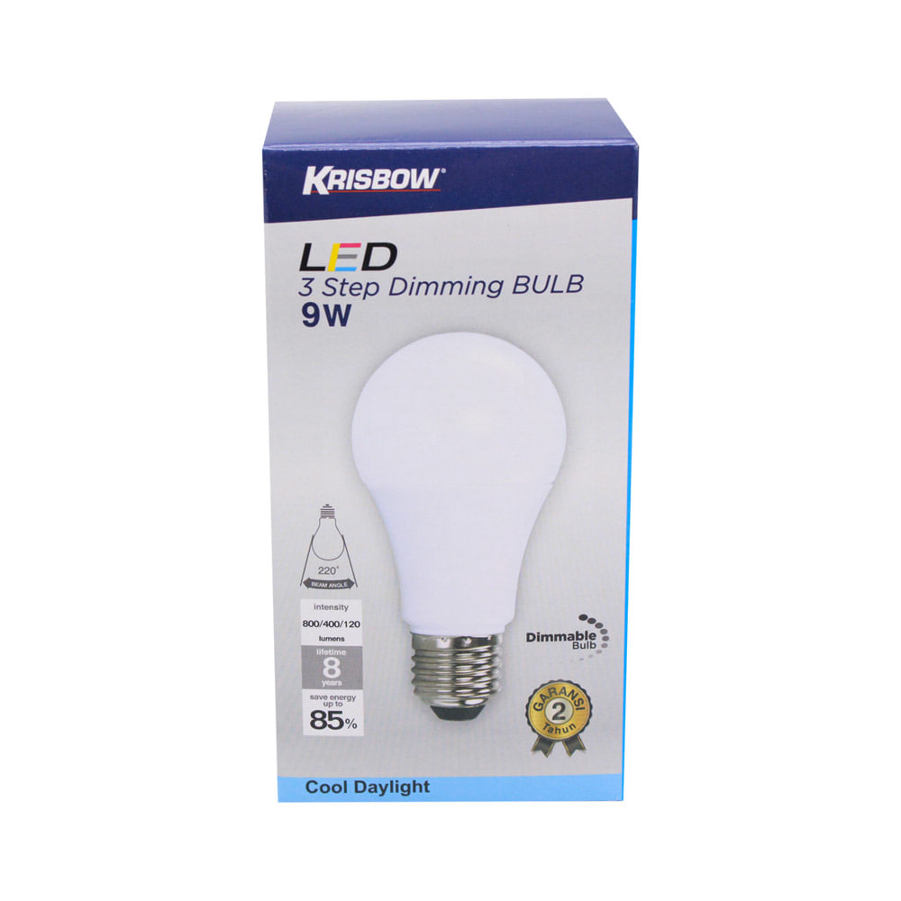Bohlam Lampu Led Dimmable 3 Step 9w - Cool Daylight 