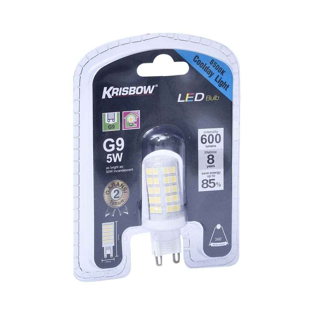 Krisbow Bohlam Led 5 Watt Cool Daylight G9 - Putih