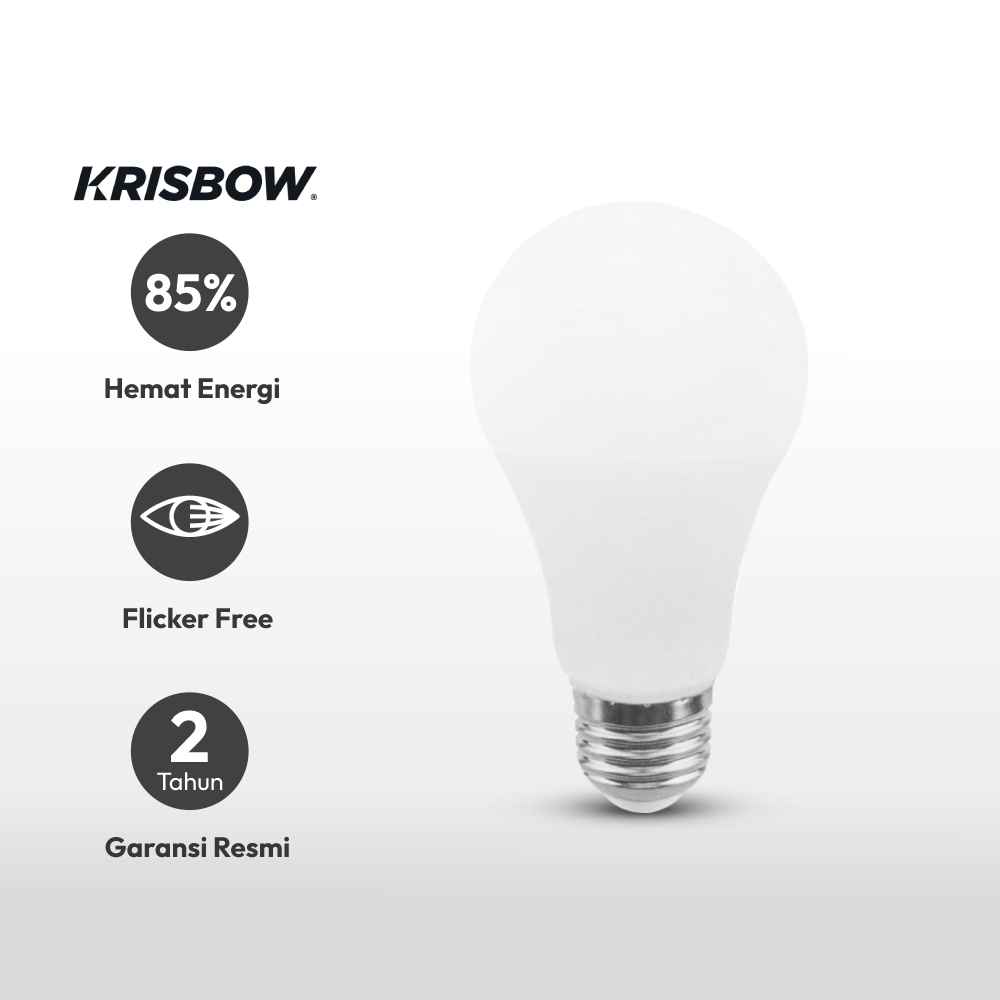 Krisbow Set 5 Pcs Bohlam Led 9 Watt - Warm White