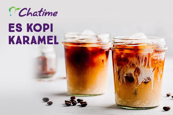 Minuman Es kopi karamel