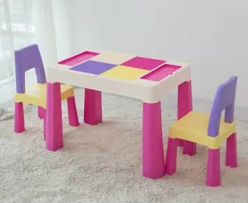 Kiddy Star Set Meja Dan Kursi Building Block - Pink.JPG