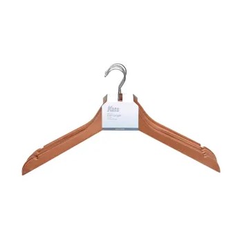 KRIS SET HANGER KAYU DAN PVC 8 PCS - COKELAT_1