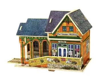 Robo Wooden Puzzle Norway Railway Station F116.JPG