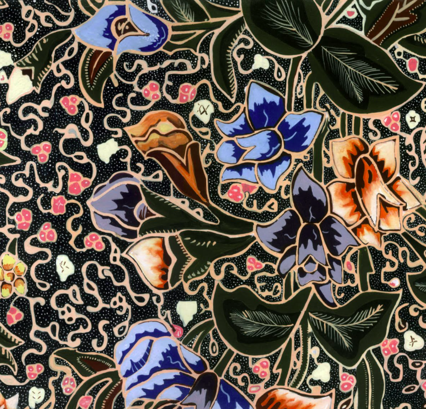 Ragam batik betawi yang berwarna cerah dan ciri khas motifnya menggambarkan