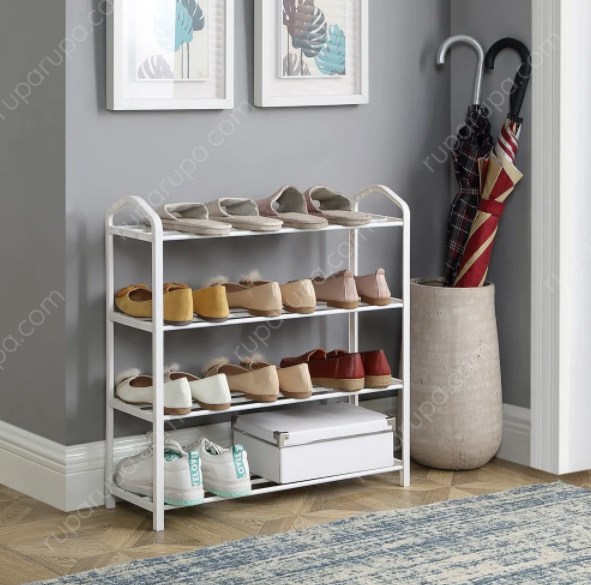 KRISBOW 62X19.5X62.5 CM RAK SEPATU 4 TINGKAT - PUTIH_1
