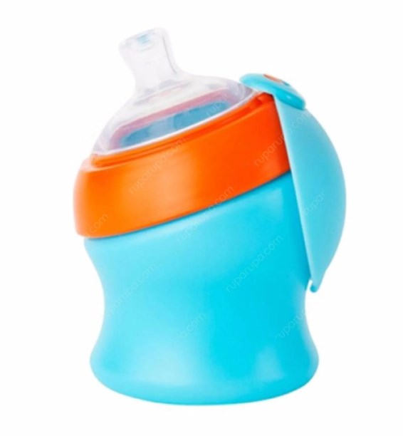 Peralatan makan bayi Boon 227 Swig Short Spout Top - Blue Orange