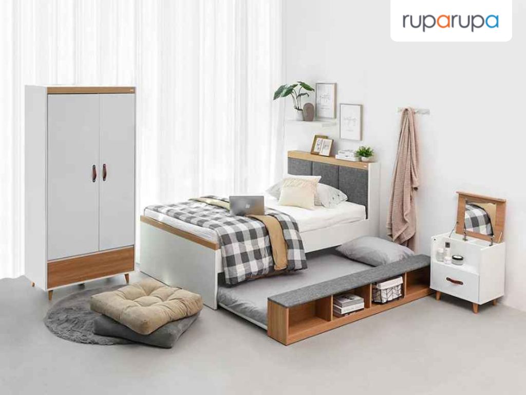 Informa Biel Set Kamar Tidur - Putih Oak