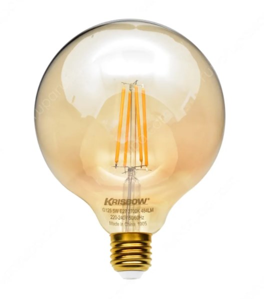  Bohlam lampu tidur Filamen Globe G125 5w - Kuning