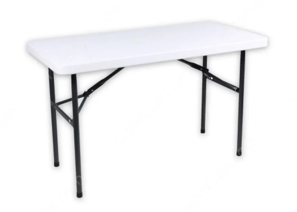 Krisbow Meja Makan Lipat Persegi Panjang - Putih