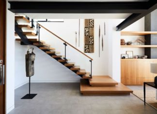 dekorasi dinding tangga minimalis