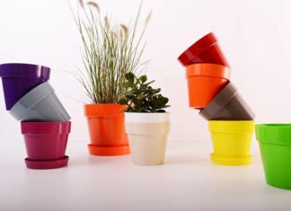 model pot bunga plastik