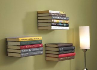 rak buku dinding minimalis