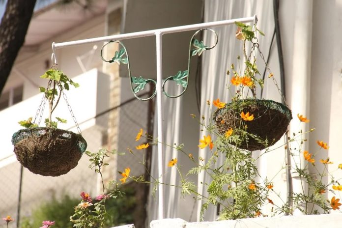 rak pot bunga dari besi