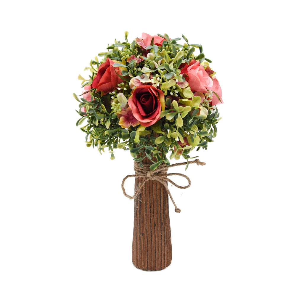 Arthome 17 Cm Bunga Artifisial Rose Boxwood Ball Mache