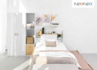 lemari pakaian 2 pintu minimalis