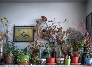 rak bunga dari besi minimalis