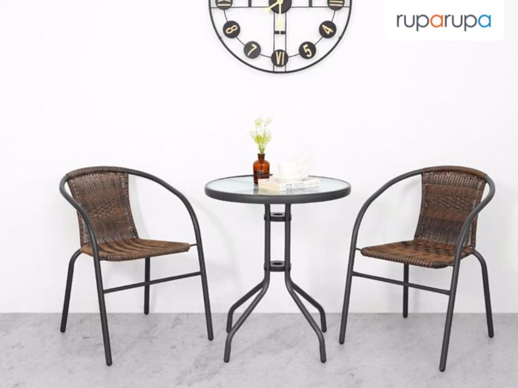 Colorado Set Kursi & Meja Teras - Cokelat