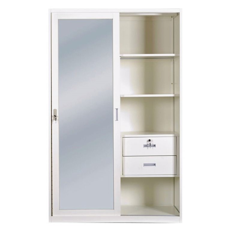 New Hexa Lemari Pakaian Pintu Geser - Putih
