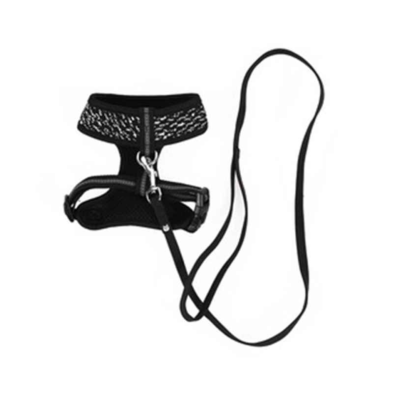 M-pets Letsgo Tali Ikatan Badan Kucing Dengan Leash - Hitam