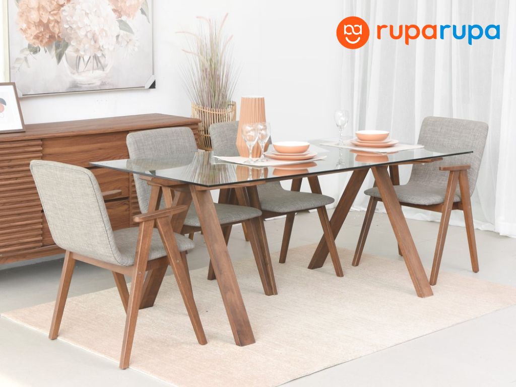 model meja makan kaca