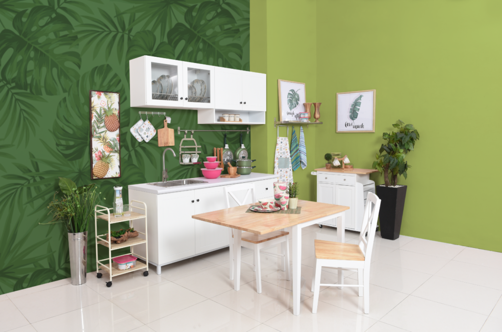 dapur minimalis dengan konsep hijau