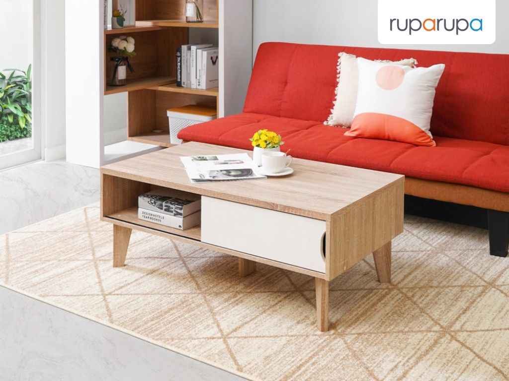 meja tamu furniture rumah kayu