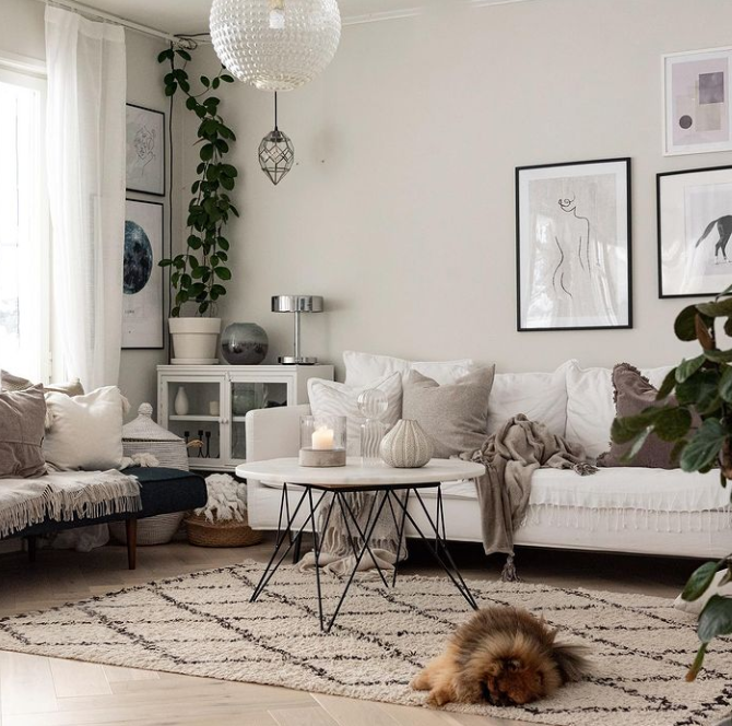 neutral scandinavian interior