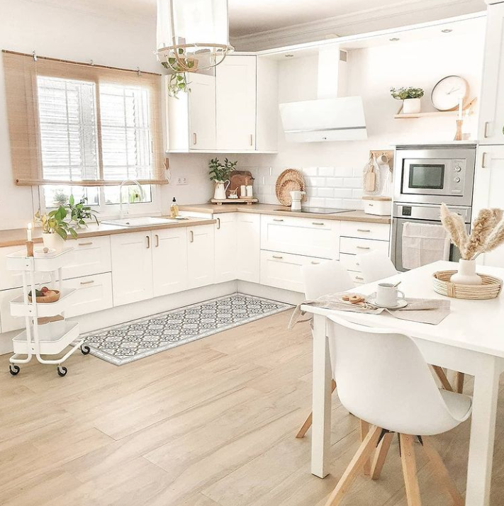 dapur scandinavian warna putih