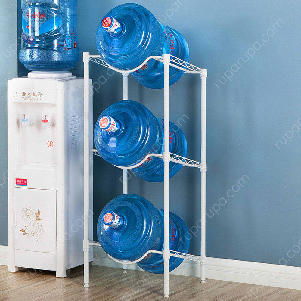 Rak tingkat tiga warana warna putih