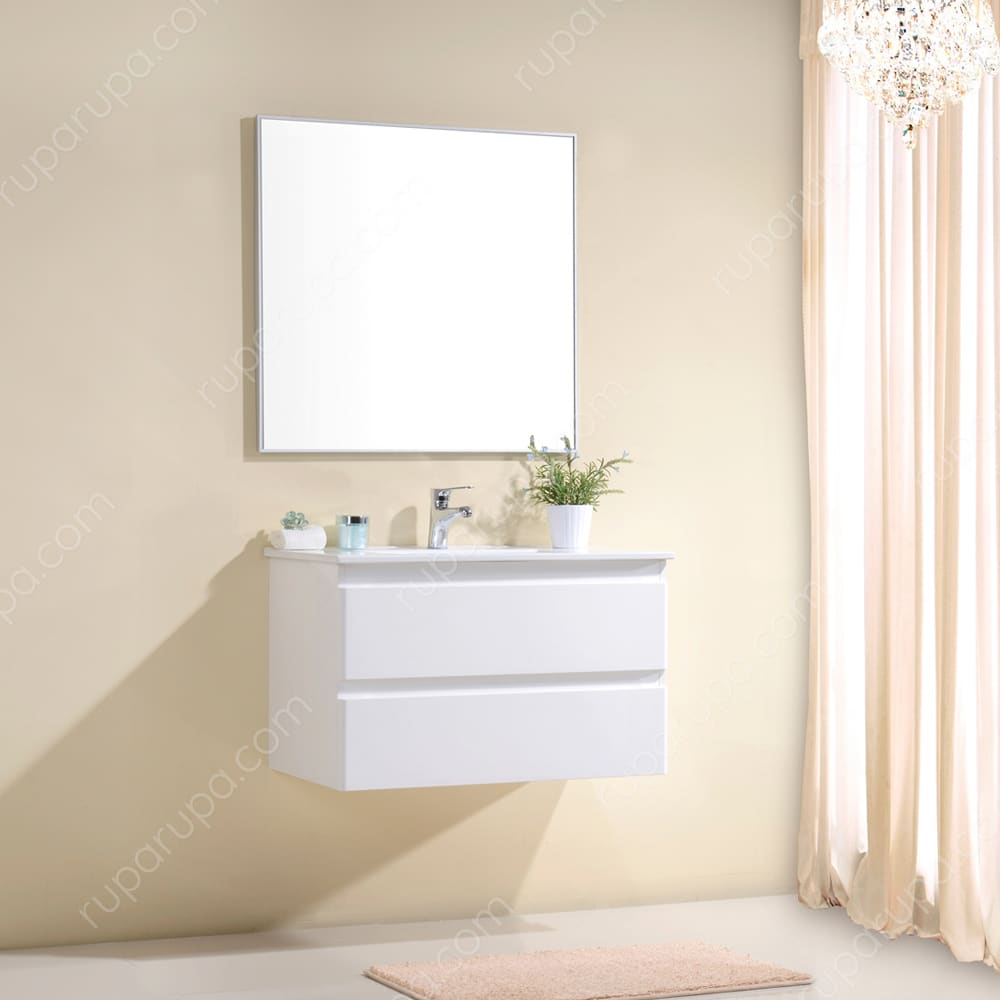 Set Kabinet Kamar Mandi warna polos putih