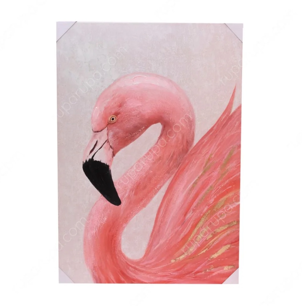 pajangan dinding flamingo