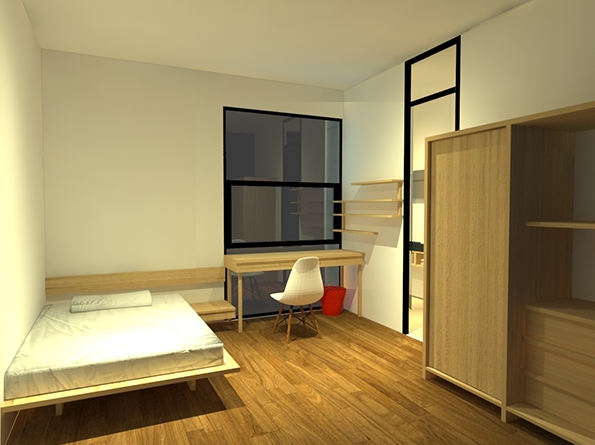 desain kamar kost minimalis