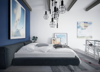 kombinasi biru dan putih