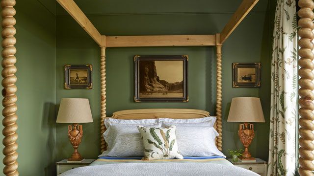 kamar tidur hijau