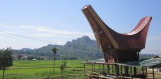 rumah dengan atap perahu