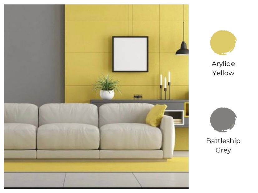 arylide yellow dan battleship grey