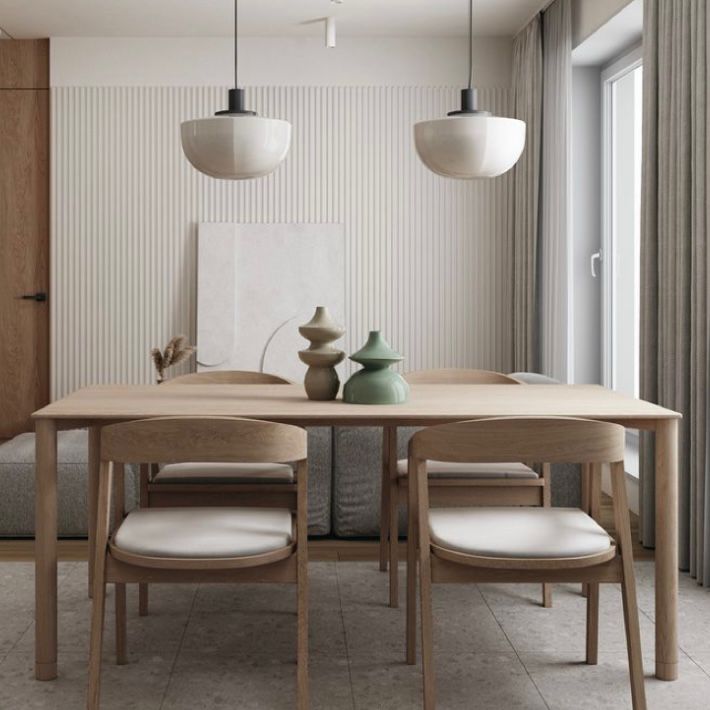 Ruang makan minimalis ala Jepang