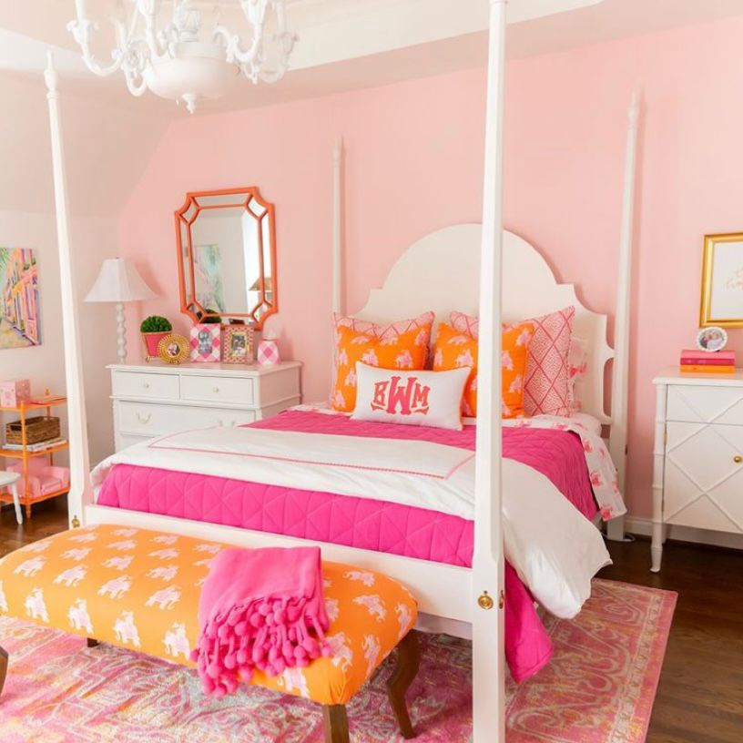 kamar pink segar dan hangat