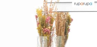 hiasan bunga kering untuk ruang tamu