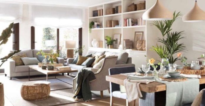 Desain Ruang Keluarga Menyatu dengan Ruang Makan